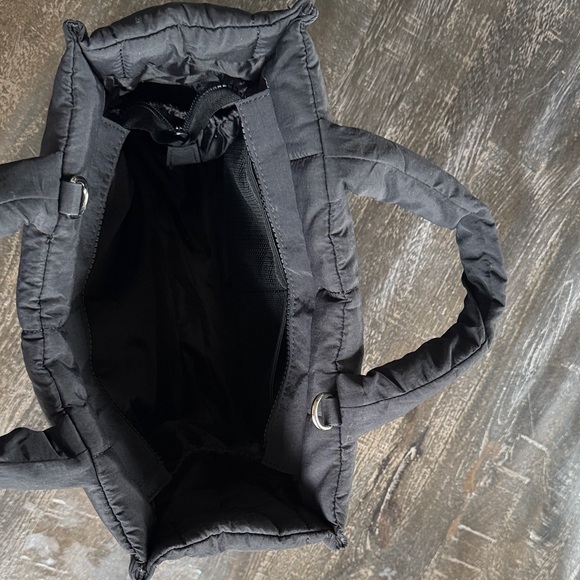 Black Quilted Tote Bag - Picture 3 of 3